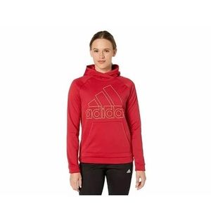 Women's Adidas active maroon/coral athletic sweatshirt